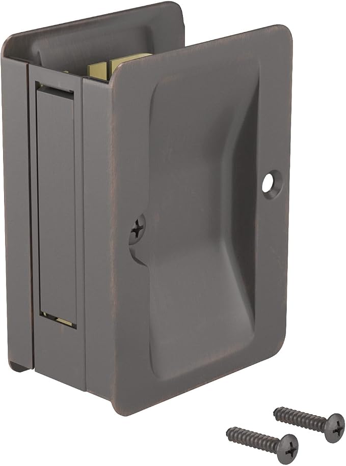 Richelieu | Onward Passage Pocket Door Pull, Rectangular, Oil-Rubbed Bronze