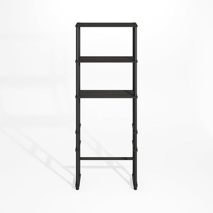 Furinno Turn-N-Tube Over The Toilet Storage, 3-Shelf Over The Toilet Organizer, Freestanding Space Saver Bathroom Shelf, for Bathroom Organizers and Storage, Black Espresso
