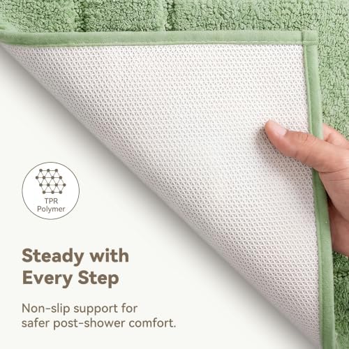 GRANNY SAYS Sage Green Bathroom Rug 24" x 36", Non-Slip Bath Mat