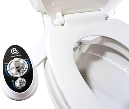 BossBidet, Luxury Bidet Toilet Seat Accessory - Water Sprayer Attachment to Clean Your Rear End. For Men, Women, Children - Non-Electric, Dual Nozzles, Aesthetic Design - Home & Bathroom Accessories