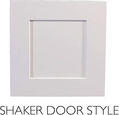 Design House Brookings Shaker Unassembled Wall Kitchen Cabinet W1524, 15 W x 12 D x 24 H, Painted White with Sherwin Williams®, Solid Wood – Design House, 561548