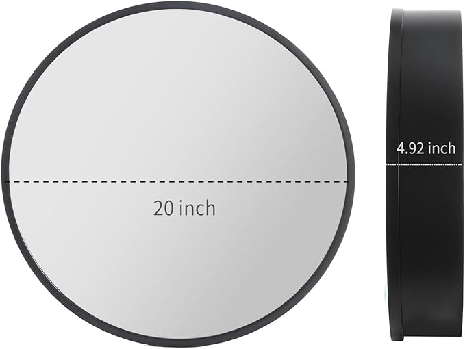 Movo Round Bathroom Mirror Cabinet, Circular Medicine Cabinet, Wall Surface Mounted Storage Cabinet