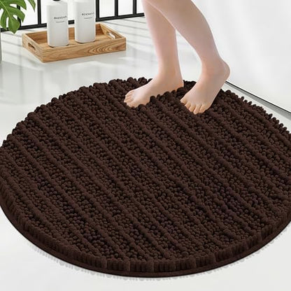 Smiry Bathroom Rugs Round 24X24, Extra Soft Rubber Backing Bath Mats
