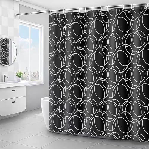 LLSCL Fabric Shower Curtain Liner with Magnets, Waterproof Hotel Quality, 72 x 72 Machine Washable