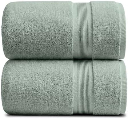 Luxury Bamboo Rayon Oversized Bath Towel Set | 2-Pack | Soft | Eucalyptus