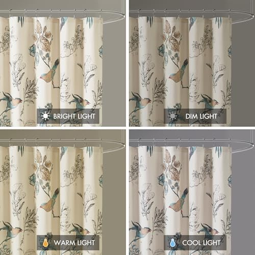 Madison Park Farmhouse Cotton Shower Curtain, 72"x72", Khaki