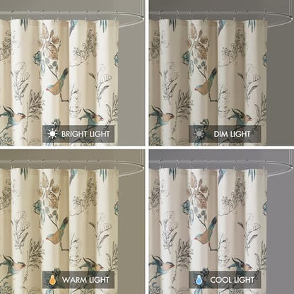 Madison Park Farmhouse Cotton Shower Curtain, 72"x72", Khaki