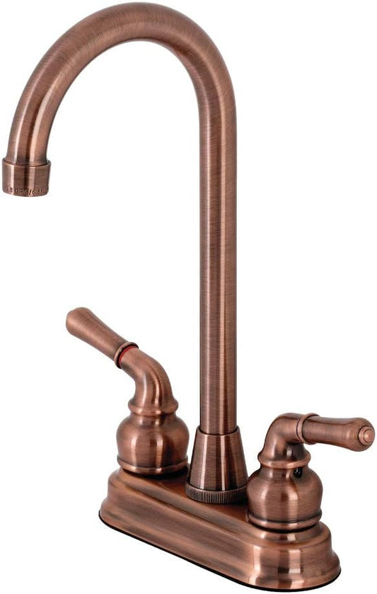 Kingston Brass KB496 Magellan Bar Faucet, Antique Copper, 2.75 x 2.75 x 2.13