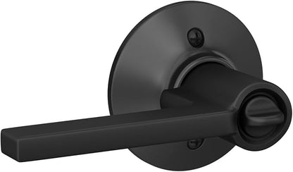 Schlage F51 V LAT 622 Latitude Door Lever, Keyed Entry Lock, Matte Black