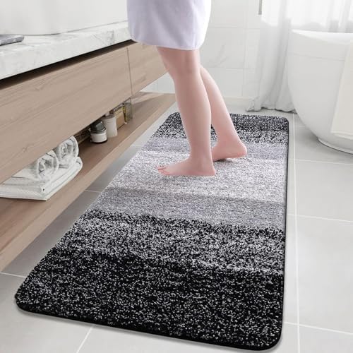 Arotive Microfiber Bathroom Rugs, Shaggy Soft Absorbent Bath Rug, 59x35