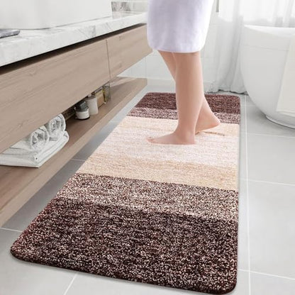 Arotive Microfiber Bathroom Rugs, Shaggy Soft Absorbent Bath Rug, 59x35
