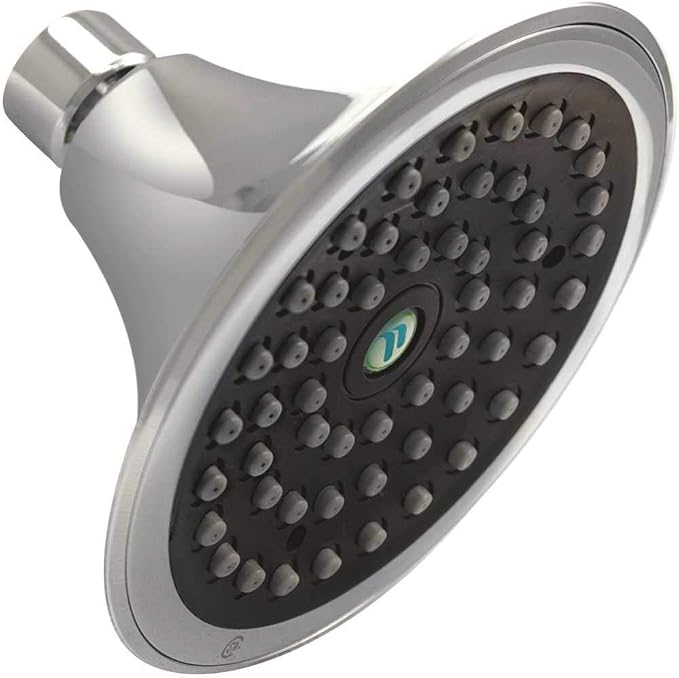 Niagara Conservation N2517CH Sava Spa 1-Spray with 1.75 GPM 4.4-in. Wall Mount Adjustable Fixed Shower Head in Chrome, 1-Pack | Bathroom Shower Head Sprayer with Pressure Compensation Technology