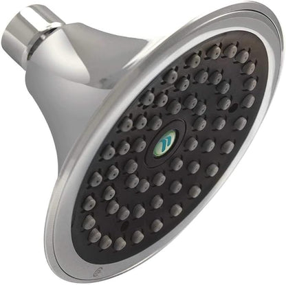 Niagara Conservation N2517CH Sava Spa 1-Spray with 1.75 GPM 4.4-in. Wall Mount Adjustable Fixed Shower Head in Chrome, 1-Pack | Bathroom Shower Head Sprayer with Pressure Compensation Technology