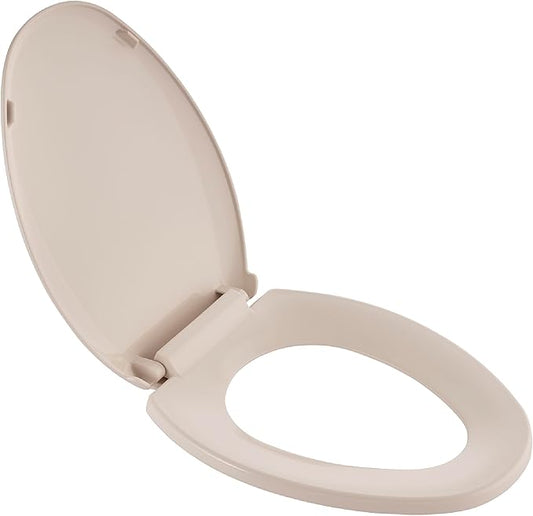 American Standard 5257A65MT.021 Cardiff Slow-Close Elongated Front Toilet Seat, Bone