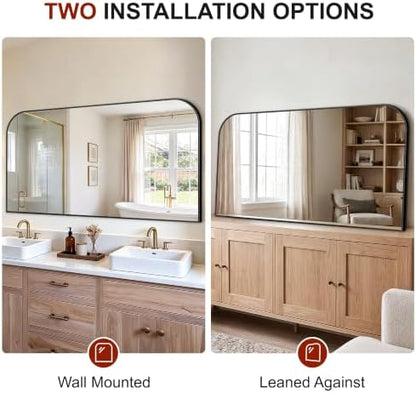 Bathroom Black Vanity Mirror for Over Sink, 30" x 55"
