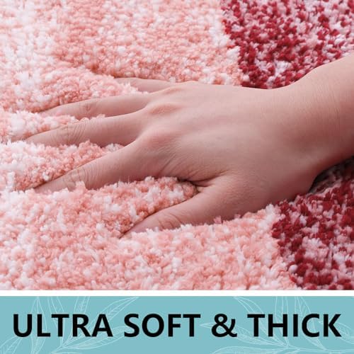 Arotive Microfiber Bathroom Rugs, Shaggy Soft Absorbent Bath Rug, 70x24