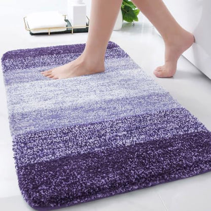 Arotive Microfiber Bathroom Rugs, Shaggy Soft Absorbent Bath Rug, 32x20