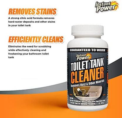 Instant Power Toilet Tank Cleaner & Hard Water Stain Remover, 1 lb