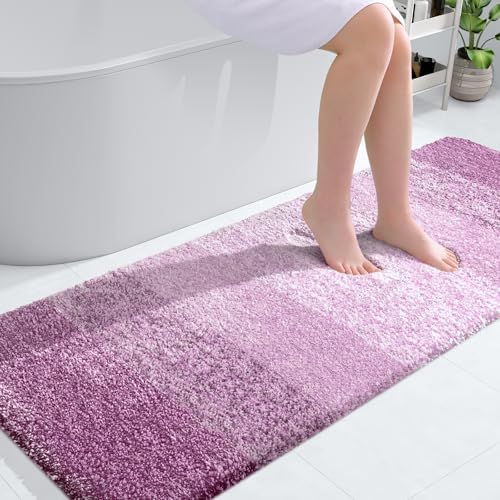 OLANLY Bathroom Runner Rug 59x24, Extra Soft Absorbent Microfiber Bath Rugs