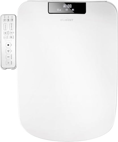 Square Bidet Seat for Rectangle Toilets, Electric Heated Toilet Seat, Adjustable Air Dryer and Warm Water, Front and Rear Wash, 110V-120V Only