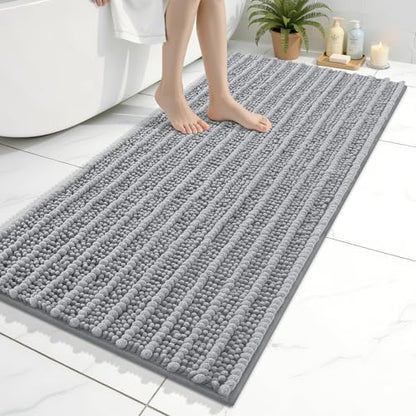 Arotive Bathroom Rugs Mat 47x24, Soft Absorbent Chenille Shaggy Bath Mat
