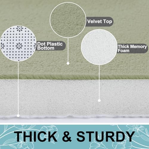Smiry Memory Foam Bath Mat 24x16, Extra Soft and Absorbent Bathroom Rugs