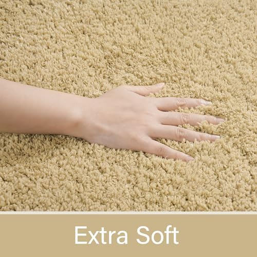 LOCHAS Bathroom Rug Runner 24x60 Inch, Bath Rugs Non Slip, Beige