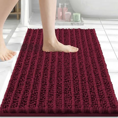 Arotive Bathroom Rugs Mat 30x17, Soft Absorbent Chenille Shaggy Bath Mat