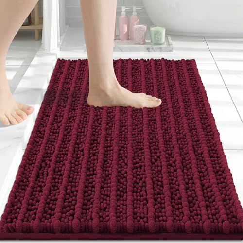 Arotive Bathroom Rugs Mat 24x16, Soft Absorbent Chenille Shaggy Bath Mat