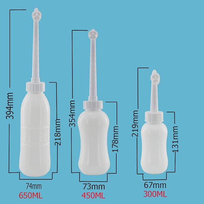 Upside Down Bidet for Postpartum Care, Old People&Child Cleansing.Portable Bidet Sprayer and Travel Bidet with Hand Held Bidet Bottle for Personal Cleansing (S, White)