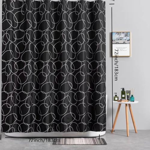 LLSCL Fabric Shower Curtain Liner with Magnets, Waterproof Hotel Quality, 72 x 72 Machine Washable