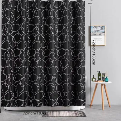 LLSCL Fabric Shower Curtain Liner with Magnets, Waterproof Hotel Quality, 72 x 72 Machine Washable