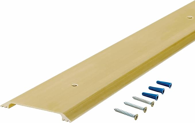 M-D Building Products 09613 2-1/2 in. x 1/4 in. x 36 in. Gold Aluminum Flat Profile Threshold for Interior Doorways