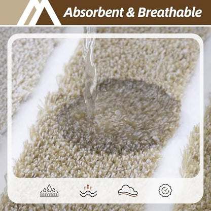 COSY HOMEER Toilet Rugs U-Shaped 24"x20", Ultra Soft Absorbent Bath Mat