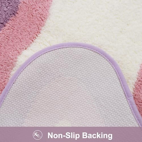 HAOCOO Bathroom Runner Rug, 18x47 inch, Microfiber Luxury Soft Non Slip Washable, Room Decor Aesthetic Long Rug for Indoor Doormat Tub Bedside Decor