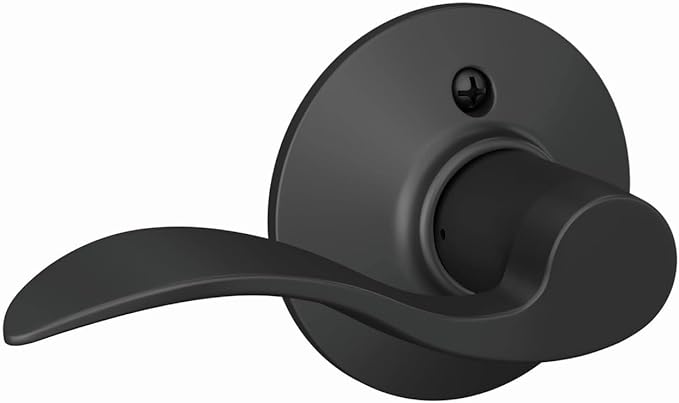 Schlage F10 ACC 622 Accent Door Lever, Hall & Closet Passage Lock, Matte Black