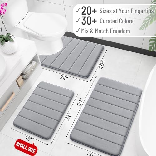 OLANLY Memory Foam Large Bath Mat 40x32, Super Soft Absorbent Bathroom Rugs