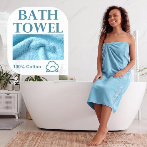 Hahafelt Decorative Bathroom Towel Set, Sky Blue