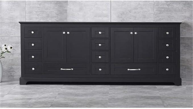 Dukes 84 in. W x 22 in. D Espresso Double Bath Vanity
