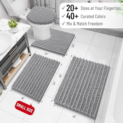 Arotive Bathroom Rugs Mat 54x24, Soft Absorbent Chenille Shaggy Bath Mat