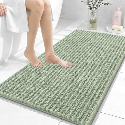 OLANLY Bathroom Rugs 44x24, Thick Soft Absorbent Chenille Bath Rugs
