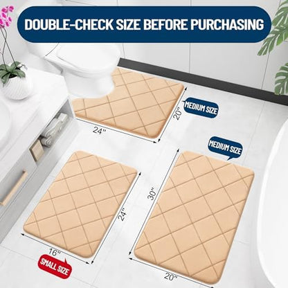 OLANLY Memory Foam Bath Mat 59x24, Ultra Soft and Absorbent Bathroom Rugs