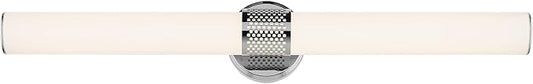 Kichler Sashi 32" LED Large Bath Bar with White Glass in Chrome, Modern, for Vanity, Fireplace, Buffet, Hallway, Vanity Mirror, (32" W x 5" H) 55193CHLED