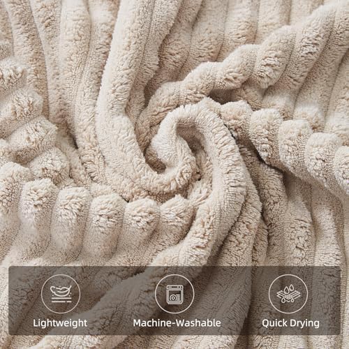 6 Piece Bath Towel Set, 40"x80" Oversized Bath Sheets, Beige