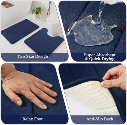 Navy Blue Bathroom Accessories Set - Bathroom Decor Sets