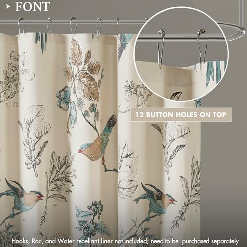 Madison Park Farmhouse Cotton Shower Curtain, 72"x72", Khaki
