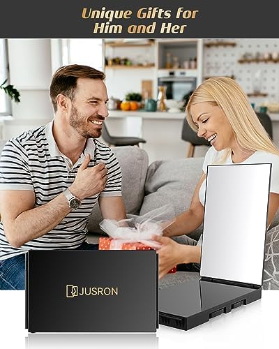 JUSRON 360 Viewing Angle Self Hair Cutting Mirror Shower Mirror
