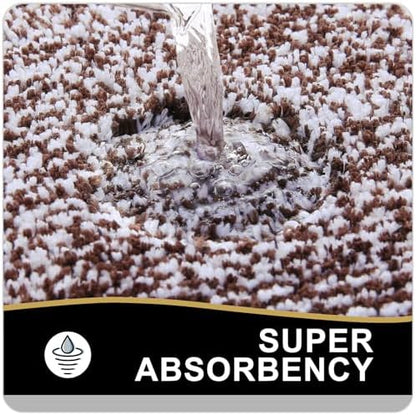 OLANLY Bathroom Rugs 36x24, Soft Absorbent Microfiber Bath Rugs, Brown