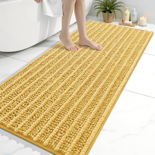 Arotive Bathroom Rugs Mat 60x24, Soft Absorbent Chenille Shaggy Bath Mat