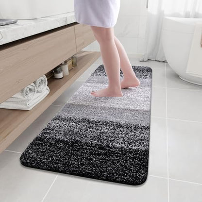 Arotive Microfiber Bathroom Rugs, Shaggy Soft Absorbent Bath Rug, 59x20